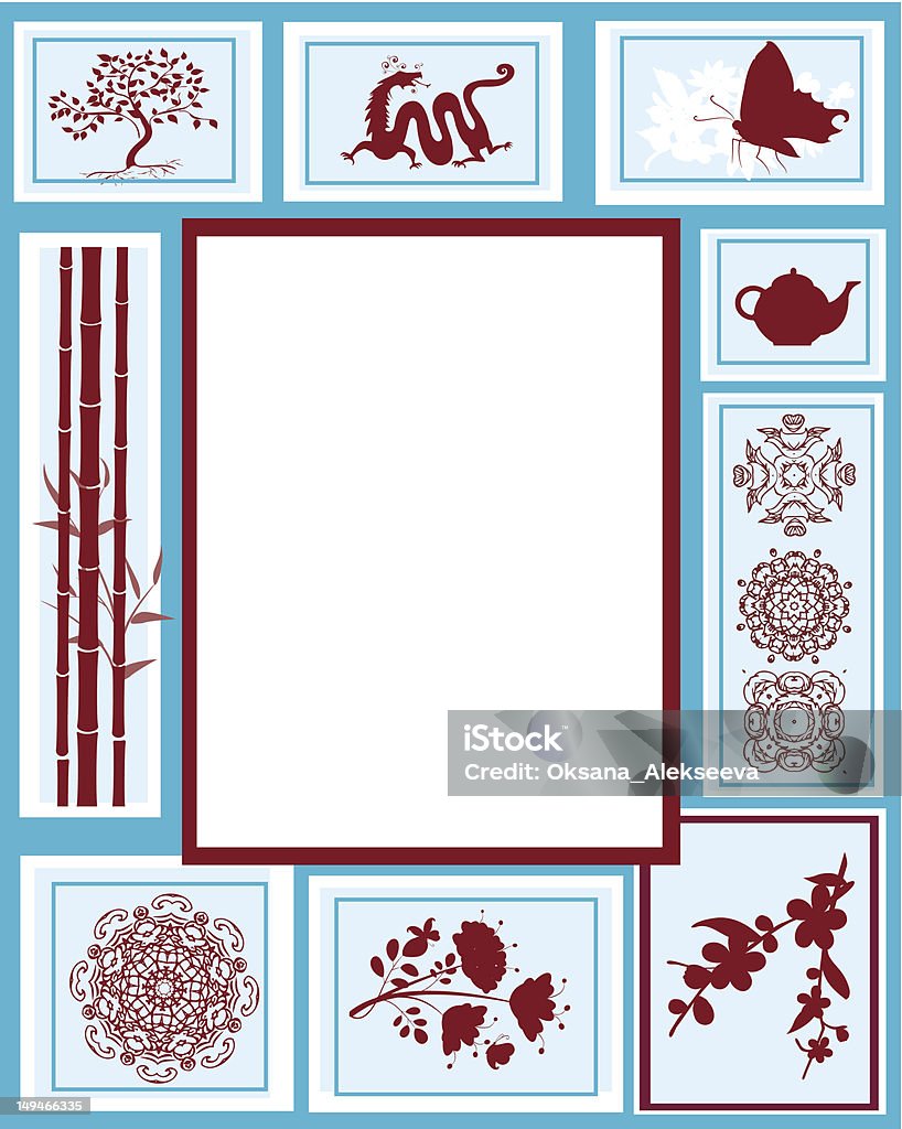 Design da fronteira ornamentos chinês - Vetor de Abstrato royalty-free