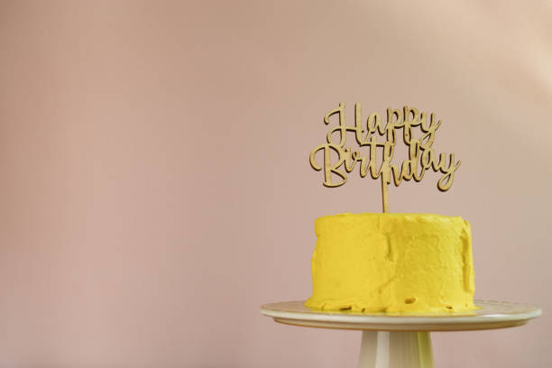 istock Birthday cake with happy birthday message 1494670601