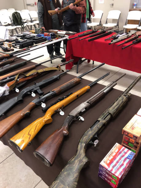 istock Rifles for sale at an auction 1494671906