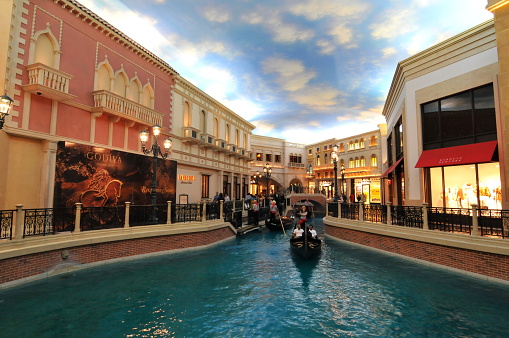 Las Vegas, USA - May 23, 2022:   Bellagio is the luxury hotel and casino located on the Las Vegas Strip. The Bellagio opened October 15, 1998.