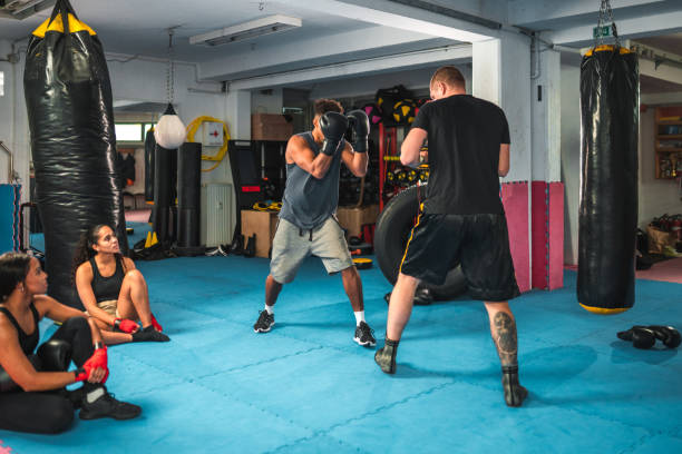 istock Hispanic Male Boxer Working Hard 1494679198