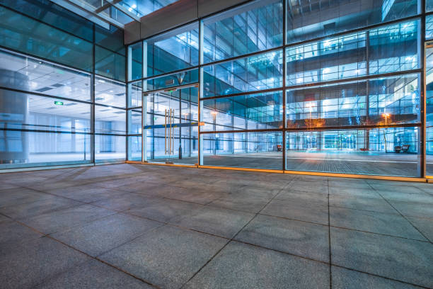 istock empty brick road near by office building, china 1494689805