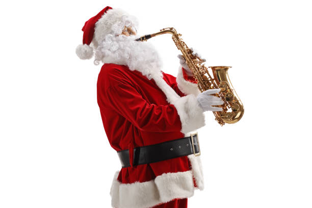 istock Profile shot of Santa playing a saxophone 1494692518