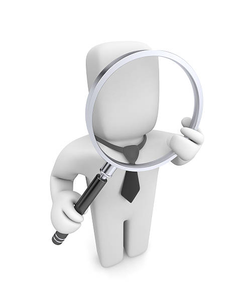 istock Person looks through magnify glass 149469785