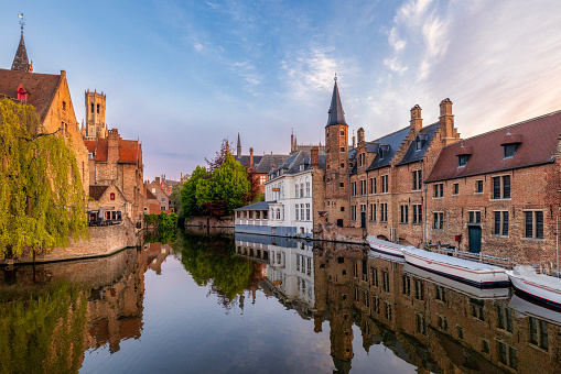 Reflection of historical Bruges
