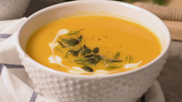 istock Homemade pumpkin soup 1494705592