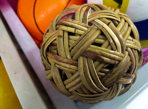 Sepak takraw ball, or Sepaktakraw ball, also called kick volleyball ball, is made of rattan in the basket