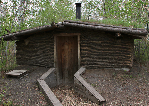 Empty Finnish sauna.