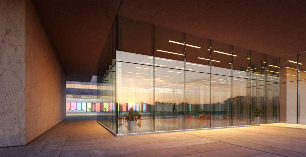 istock 3d Modern glass facade shoplot exterior 1494711024
