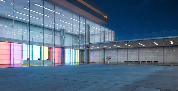 istock 3d Modern glass wall commercial buildings exterior 1494711025