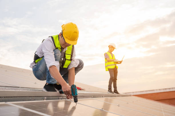 istock Engineering team working on checking and maintenance in solar power plant. 1494717667