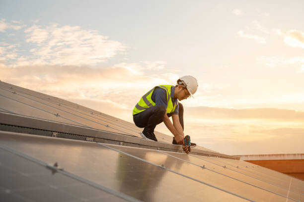 istock Engineering team working on checking and maintenance in solar power plant. 1494717875