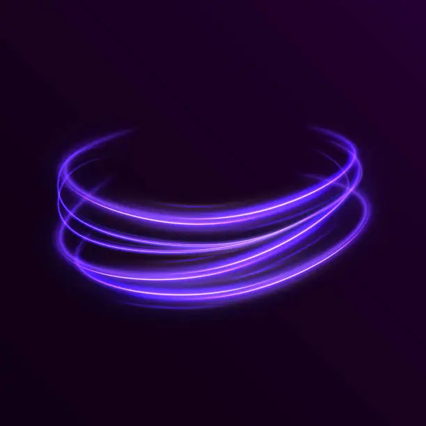Vector illustration of 4_neon line
