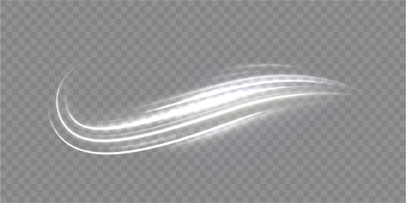Light white Twirl. Curve light effect of violet line. PNG Light white pedistal, podium, platform, table. Vector PNG. Futuristic neon light line twirl trails wave swirl lines.