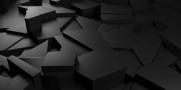 istock Black polygonal geometric background. Luxury dark banner 1494727746