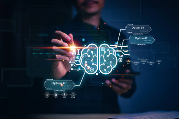 istock Businessman touching hologram Ai Chat system virtual icon  intelligence Ai, Chat with AI Artificial Intelligence, Futuristic technology, robot in online system. 1494730033