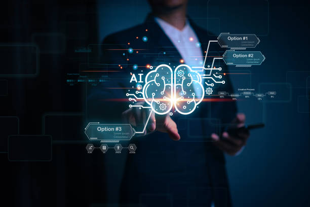 istock Businessman touching hologram Ai Chat system virtual icon  intelligence Ai, Chat with AI Artificial Intelligence, Futuristic technology, robot in online system. 1494730041