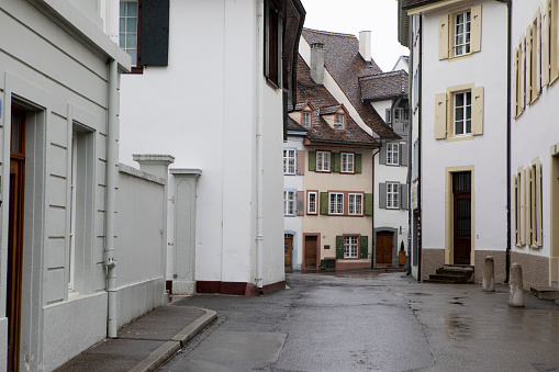 A wet April day in Basel Old Town