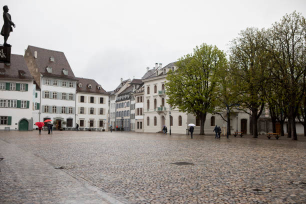 istock Town square in the rain 1494732630