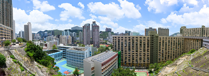 View of Kwai Fong, Kwai Shing district , Hong Kong
