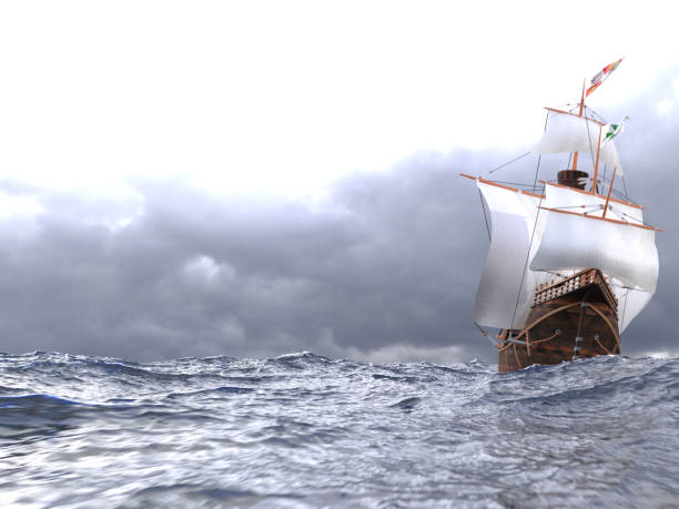 istock Santa Maria Christopher Columbus ship 3D rendered image in high quality in HDR 1494736596