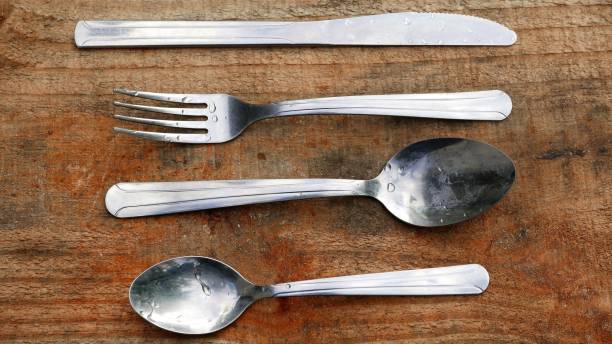 istock Cooking time: cutlery on the table. Tableware, close-up shot. Silverware on the table. 1494739227