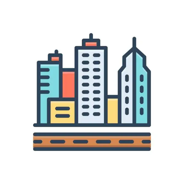 Vector illustration of Cities capital