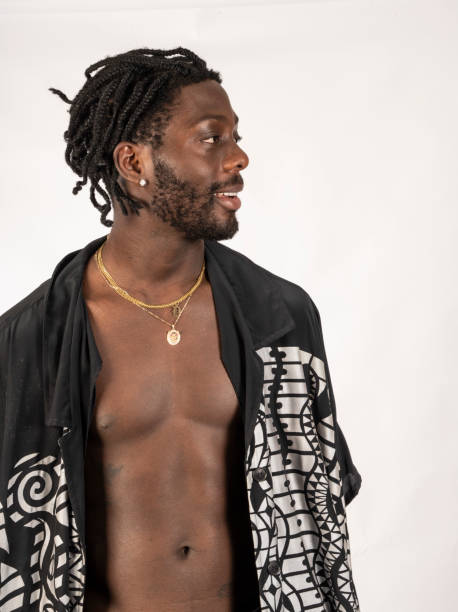istock Happy young African man looks sideways. 1494740765