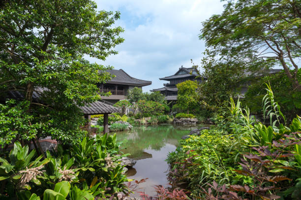 istock Antique Chinese garden architecture 1494745049