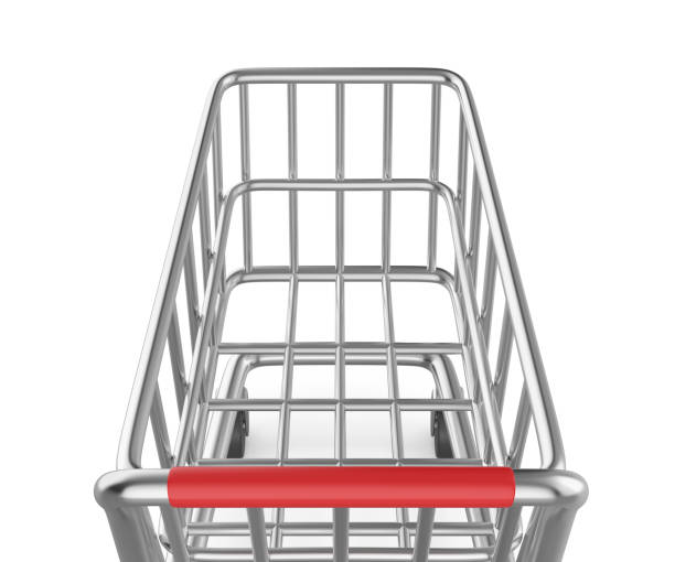 istock Empty metal shopping cart 1494747063