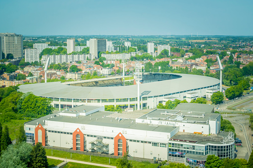 Brussels, Belgium, May 2023: View on the King Baudouin Stadium on Heysel plateau in Brussels, Belgium