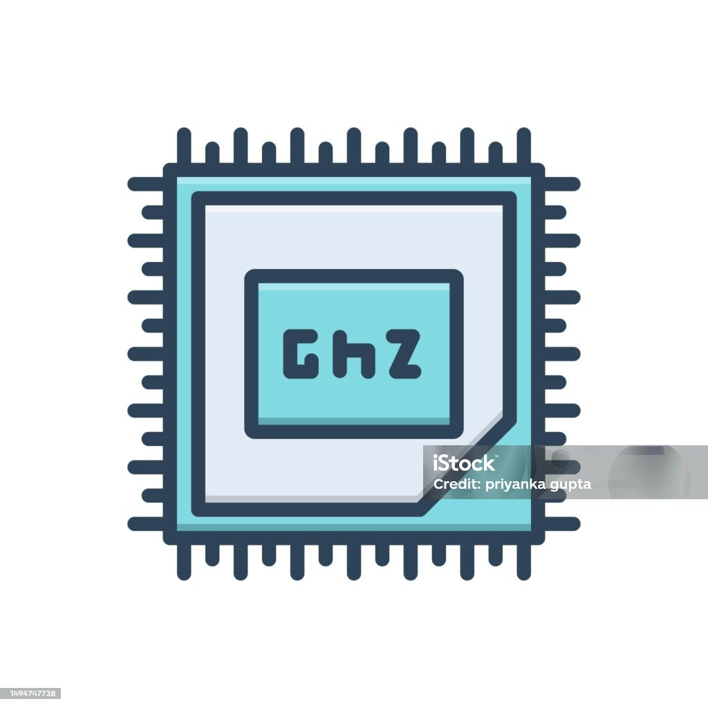 Ghz Example Ghz Speed Stock Illustration - Download Image Now - Computer Chip, Icon ...