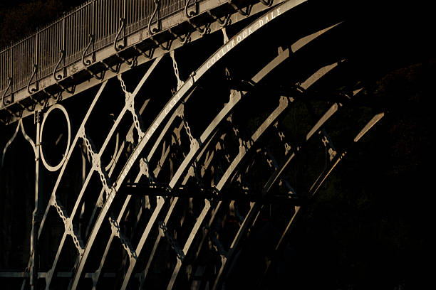 Ironbridge Detail Close up of wrought iron on Ironbridge, Shropshire ironbridge shropshire stock pictures, royalty-free photos & images