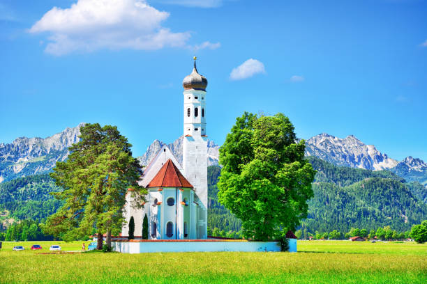 церковь святого коулмана, бавария - st colomans church стоковые фото и изображения