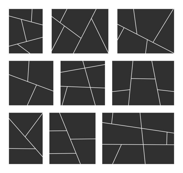Photo collage Photo collage. Vector set of image frames template for photo and pictures montage, illustration, photography, pattern montage frame, photo puzzle. Photos grid template gallery picture frames wall set pictures stock illustrations
