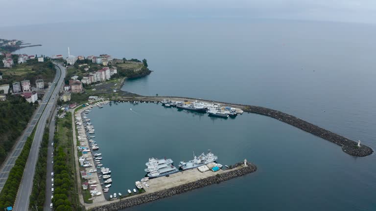 Aerial view of Trabzon, Black Sea Region stock video