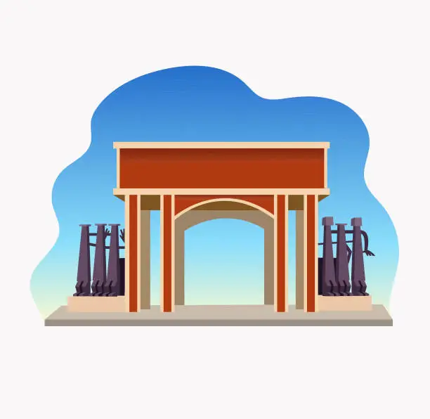 Vector illustration of Monument arch