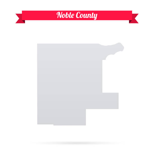 ilustrações, clipart, desenhos animados e ícones de condado de noble (oklahoma). mapa no fundo branco com banner vermelho - perry county