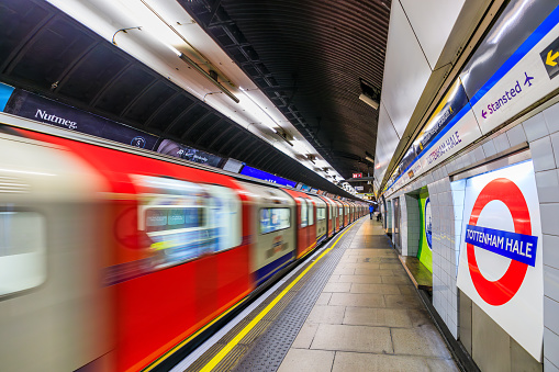 Liverpool Street tube station on the Elizabeth Line on the London Underground
