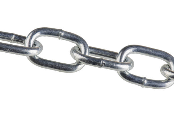 istock Close up of new chain  isolated on a white background 1494770111