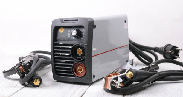 istock Welding inverter machine with terminals stands on the table. 1494774590