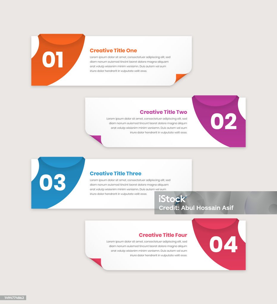 4 Step Strategy Four Step Business Strategy Presentation Abstract Infographic Template ...