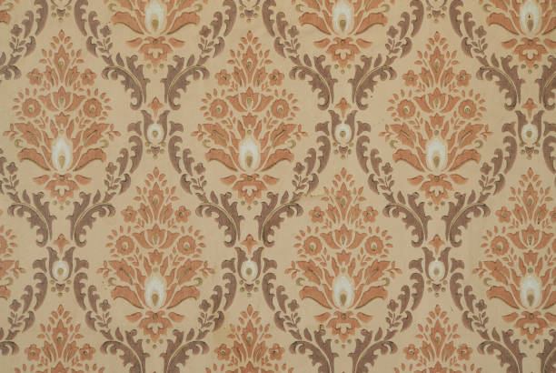 istock Old wallpaper on the wall. Old wallpaper for texture or background. 1494774914