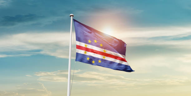 istock Cabo Verde / Cape Verde National waving flag. 1494776755