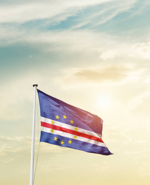 istock Cabo Verde / Cape Verde National waving flag. 1494776774