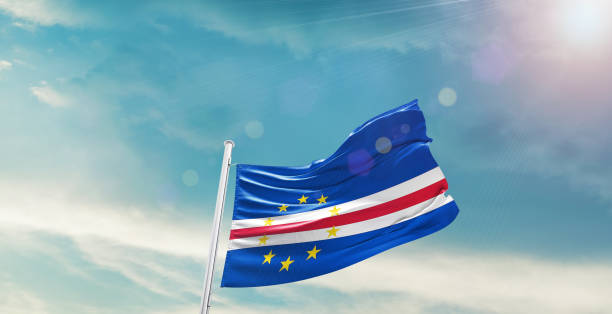 istock Cabo Verde / Cape Verde National waving flag. 1494776794