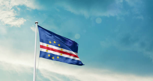 istock Cabo Verde / Cape Verde National waving flag. 1494776818