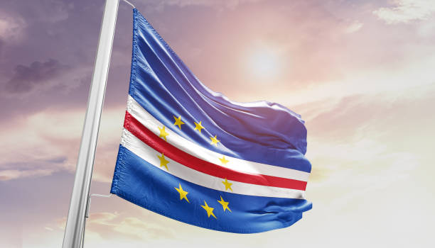 istock Cabo Verde / Cape Verde National waving flag. 1494776824
