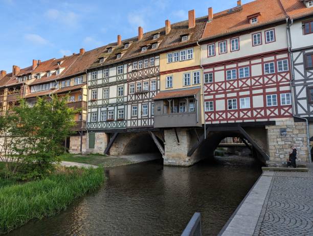 istock Famous Merchants' bridge in Erfurt, Thuringia, Germany 1494778879