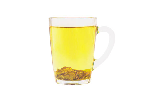 istock Green tea in a transparent glass cup. 1494778960